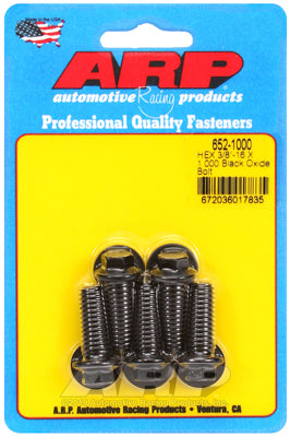 3/8-16 X 1.000 hex black oxide bolts