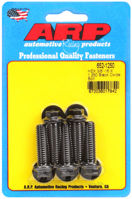 3/8-16 X 1.250 hex black oxide bolts