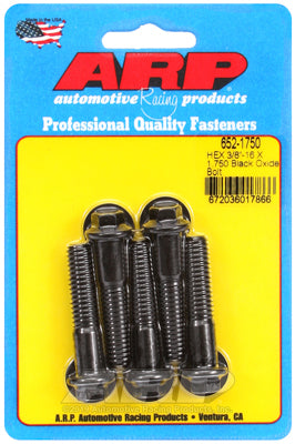 3/8-16 X 1.750 hex black oxide bolts