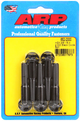 3/8-16 X 2.000 hex black oxide bolts
