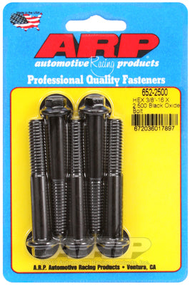 3/8-16 X 2.500 hex black oxide bolts