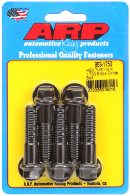 7/16-14 X 1.750 hex black oxide bolts