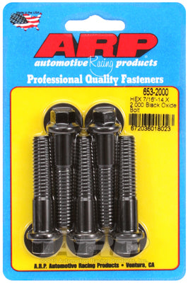 7/16-14 X 2.000 hex black oxide bolts