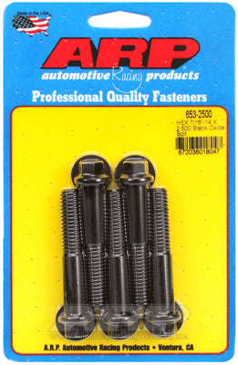 7/16-14 X 2.500 hex black oxide bolts