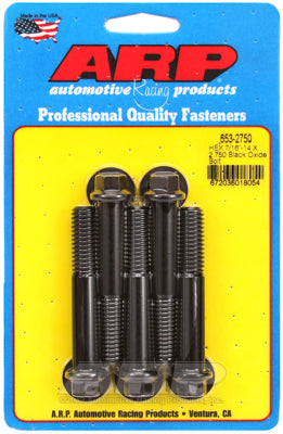7/16-14 X 2.750 hex black oxide bolts