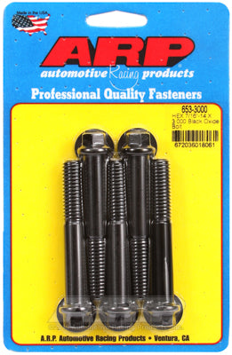 7/16-14 X 3.000 hex black oxide bolts