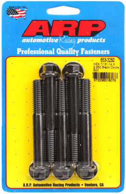 7/16-14 X 3.250 hex black oxide bolts