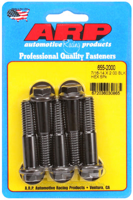 7/16-14 X 2.000 hex 1/2 wrenching black oxide bolts