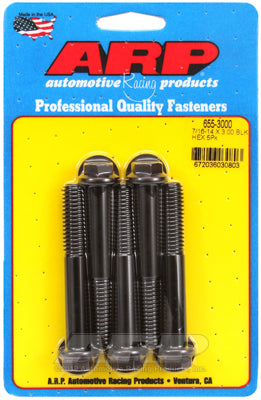 7/16-14 X 3.000 hex 1/2 wrenching black oxide bolts