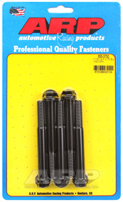 7/16-14 X 3.750 hex 1/2 wrenching black oxide bolts