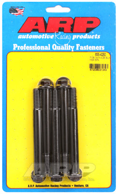 7/16-14 X 4.250 hex 1/2 wrenching black oxide bolts