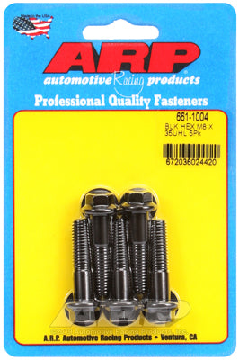 M8 x 1.25 x 35 hex black oxide bolts