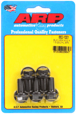 M10 x 1.50 x 20 hex black oxide bolts