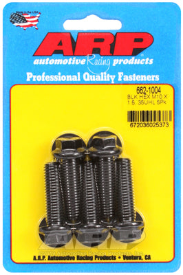 M10 x 1.50 x 35 hex black oxide bolts