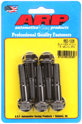 M10 x 1.50 x 45 hex black oxide bolts