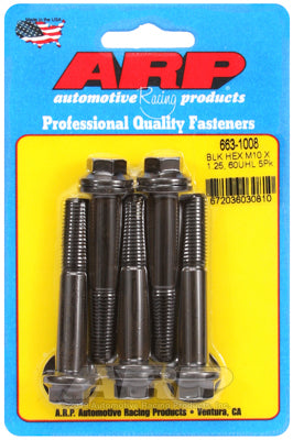 M10 x 1.25 x 60  hex black oxide bolts