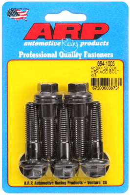 M12 x 1.50 x 45 hex black oxide bolts