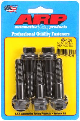 M12 x 1.50 x 50 hex black oxide bolts