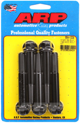 M12 x 1.50 x 80 hex black oxide bolts