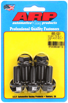 M12 x 1.75 x 25 hex black oxide bolts