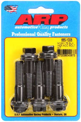 M12 x 1.75 x 50 hex black oxide bolts