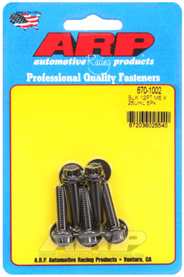 M6 x 1.00 x 25 12pt black oxide bolts