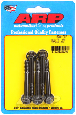 M6 x 1.00 x 50 12pt black oxide bolts