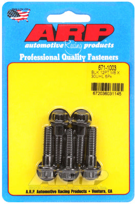 M8 x 1.25 x 30 12pt black oxide bolts