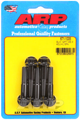 M8 x 1.25 x 40 12pt black oxide bolts