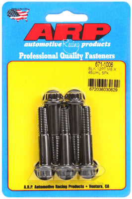 M8 x 1.25 x 45 12pt black oxide bolts