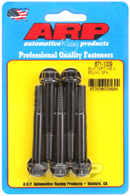 M8 x 1.25 x 60  12pt black oxide bolts