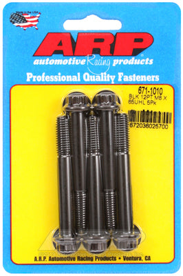 M8 x 1.25 x 65 12pt black oxide bolts