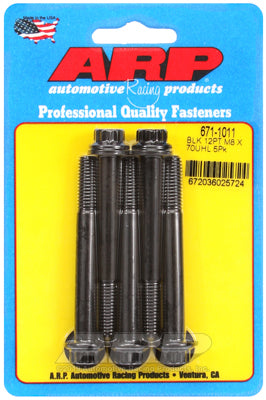 M8 x 1.25 x 70 12pt black oxide bolts