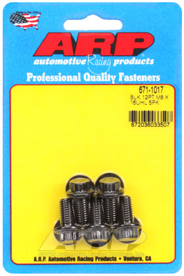 M8 x 1.25 x 16 12pt black oxide bolts