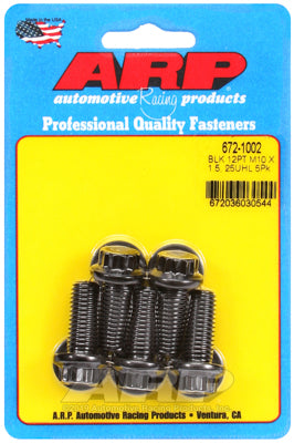 M10 x 1.50 x 25 12pt black oxide bolts