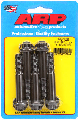 M10 x 1.50 x 60  12pt black oxide bolts