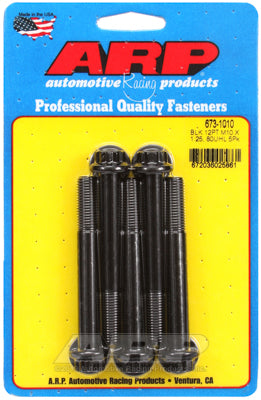 M10 x 1.25 x 80 12pt black oxide bolts