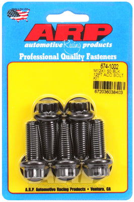 M12 x 1.50 x 30 12pt black oxide bolts