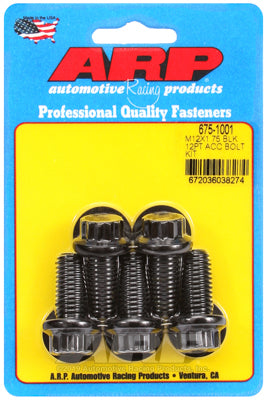 M12 x 1.75 x 25 12pt black oxide bolts