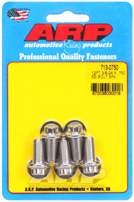 3/8-24 x .750 12pt SS bolts