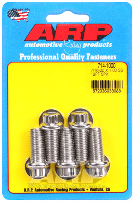 7/16-20 x 1.000 12pt SS bolts