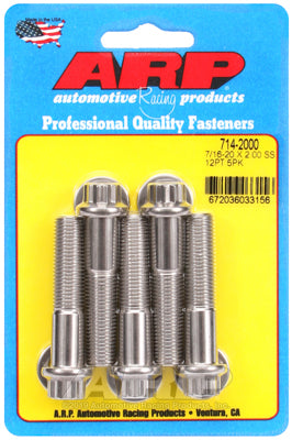 7/16-20 x 2.000 12pt SS bolts