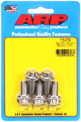 3/8-24 x .750 12pt 7/16 wrenching SS bolts