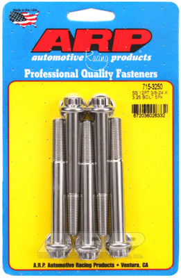 3/8-24 x 3.250 12pt 7/16 wrenching SS bolts