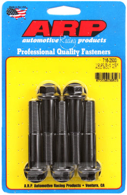 1/2-20 x 2.500 hex black oxide bolts