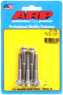 1/4-28 x 1.750 hex SS bolts