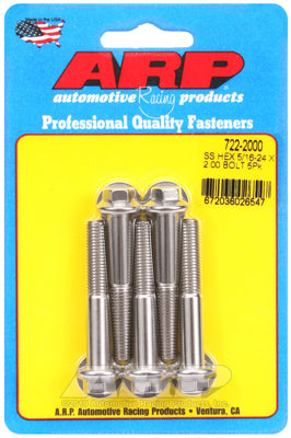 5/16-24 x 2.000 hex SS bolts