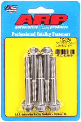 5/16-24 x 2.250 hex SS bolts