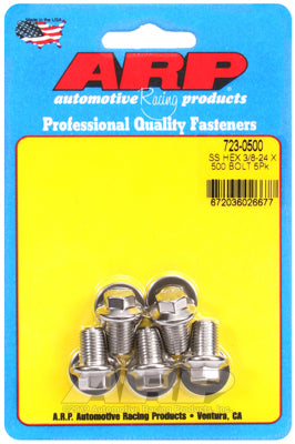 3/8-24 x .500 hex SS bolts