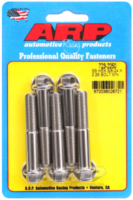 3/8-24 x 2.250 hex SS bolts